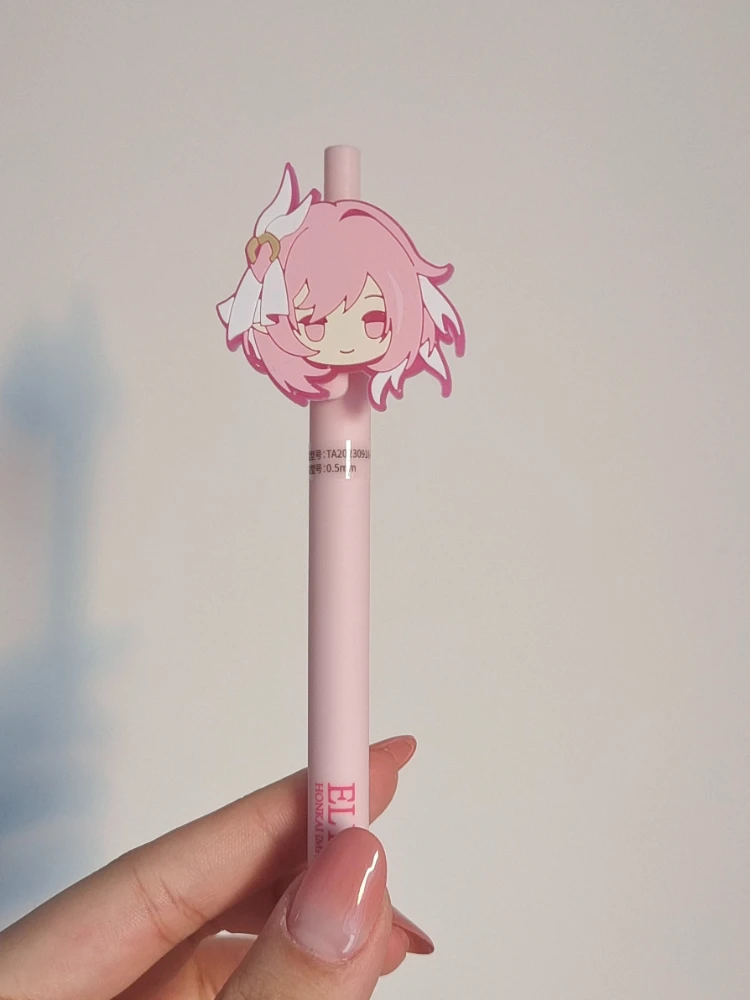

[Official]Elysia Pink Pens miHoYo Game Honkai Impact 3 Theme Neutralizer Black Pen Stationery Cosplay Doujin Birthday Gifts