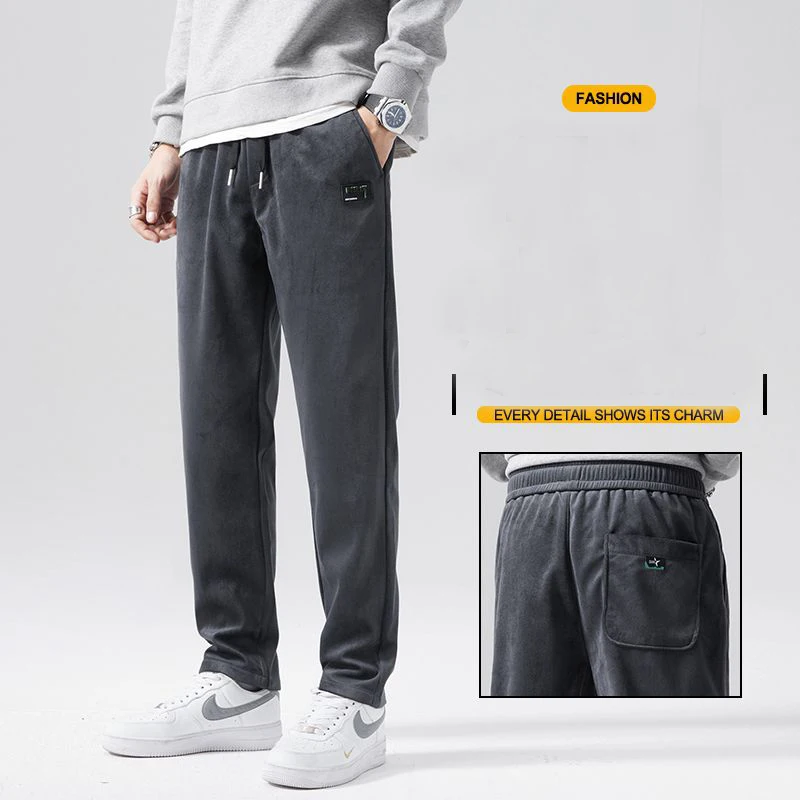 عالية الجودة ماركة الملابس الخريف الشتاء مريحة سروال قصير سراويل تقليدية الرجال مرونة الخصر سميكة في الهواء الطلق الركض السراويل الذكور 4XL #1