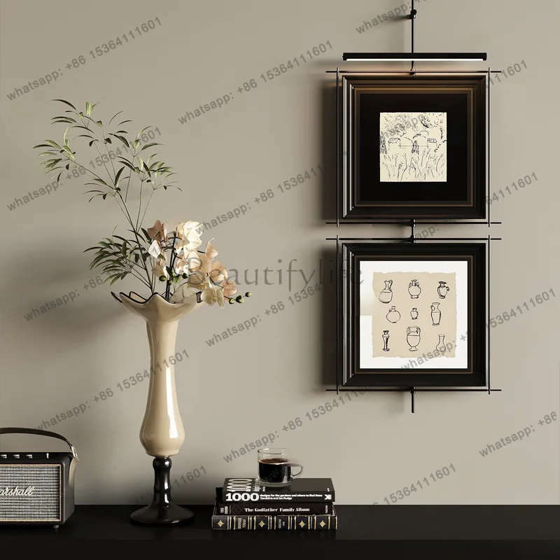 French retro living room decorative painting medieval niche art study hotel hanging painting