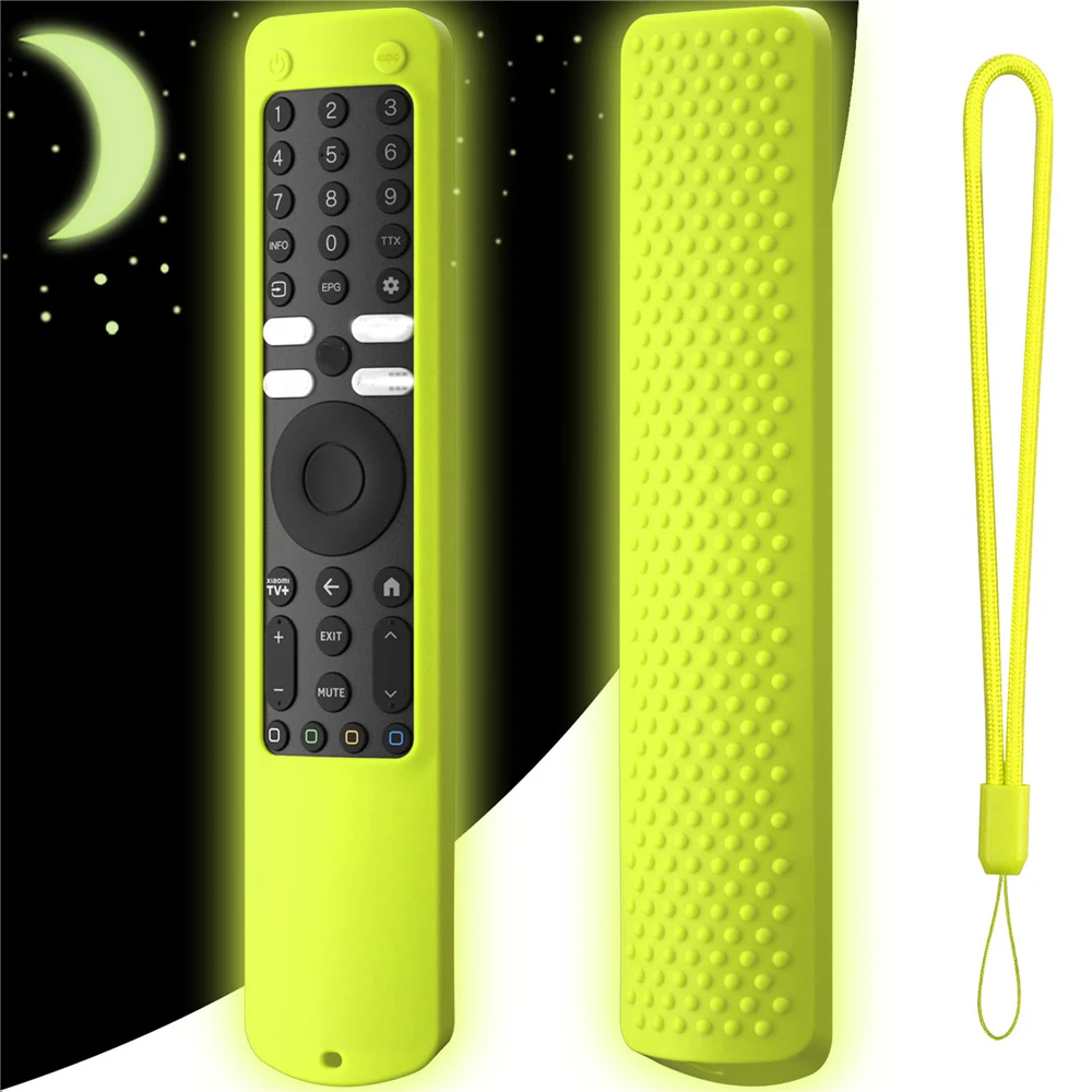 

for Xiaomi XMRM-ML Silicone Remote Case Anti-slip Protective Cover Anti-Drop Protective Skin Sleeve with Anti-lost Lanyard