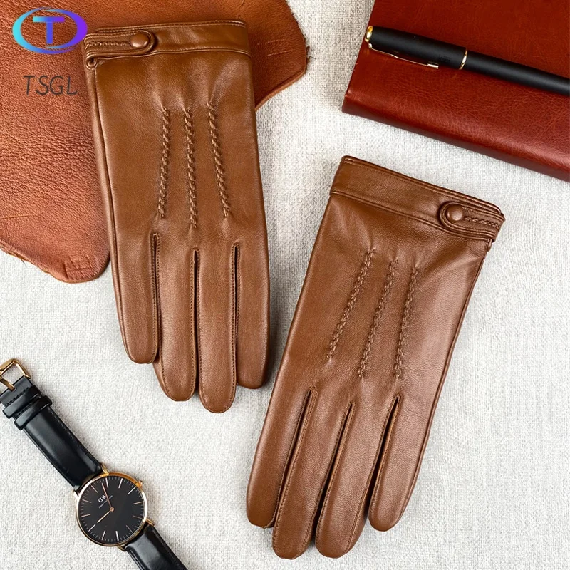 

Cycling Outdoor Sports Gloves Fashion Sheepskin Leather Gloves for Men Motorcycle Gloves Men 바이크 장갑 가죽 guantes para moto hombre