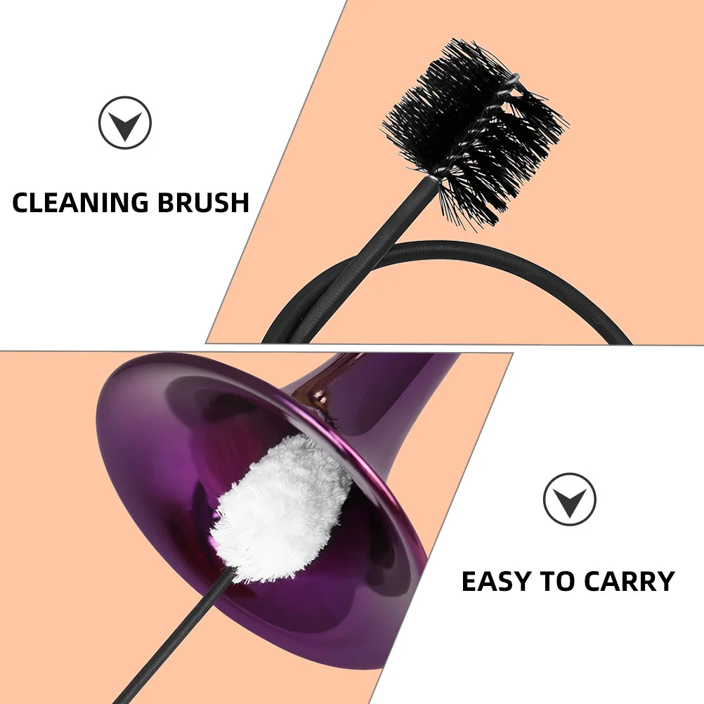

Saxophone Cleaning Brush Solid Stainless Steel Cotton Dual-Headed Flexible Neck Thorough Interior Cleaning Tool