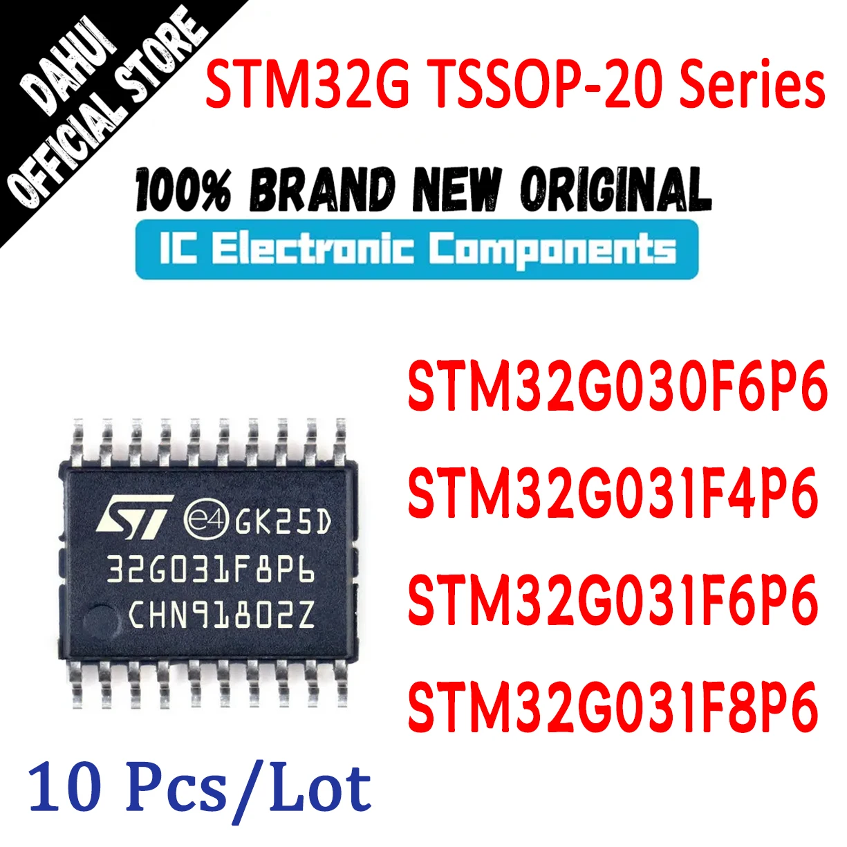 

STM32G030F6P6 STM32G031F4P6 STM32G031F6P6 STM32G031F8P6 STM32G030F6 STM32G031F4 STM32G031F6 STM32G031F8 STM IC MCU Chip TSSOP-20