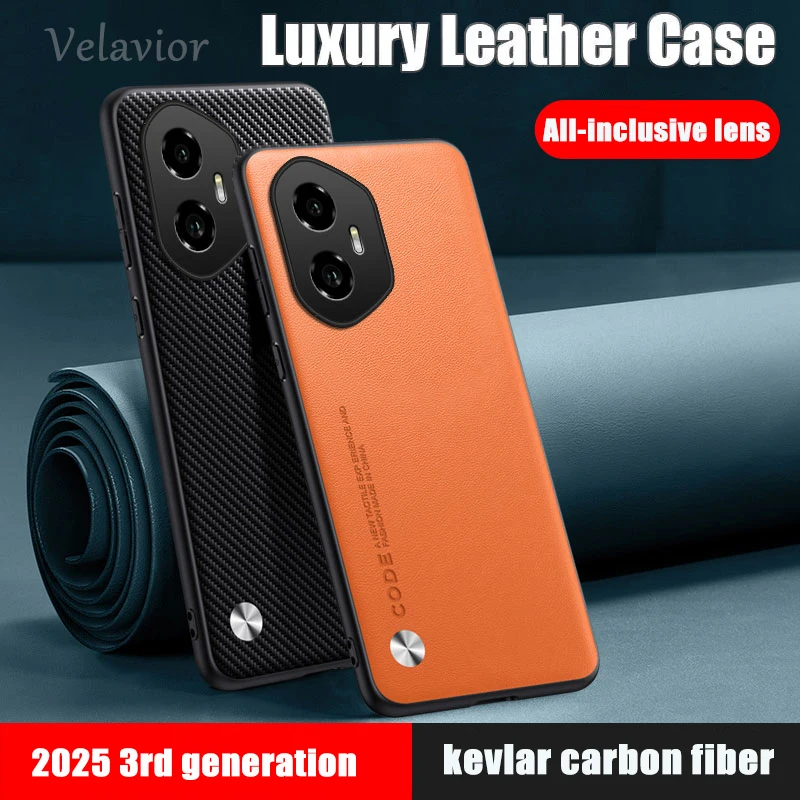 Für Honor 300 Fall Luxus PU Leder Zurück Abdeckung 300400Pro Silikon Stoßfest Voller Schutz Telefon Fundas