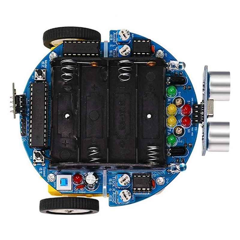 51 MCU Carro Inteligente Ultrassônico Evitar Obstáculos Rastreamento de Carro Robô Programação DIY Kit de Carro