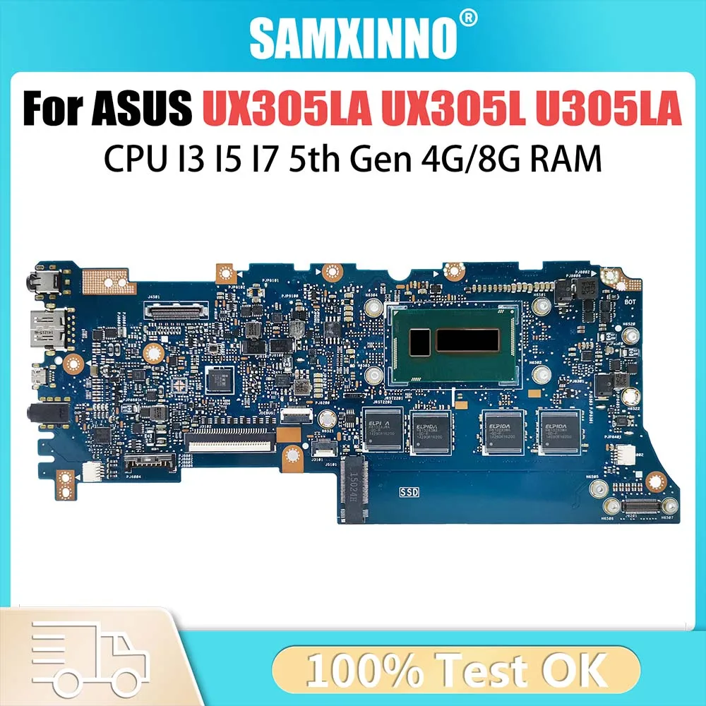 

UX305LA Mainboard For ASUS Zenbook UX305L U305L Laptop Motherboard CPU I3 I5 I7 5th Gen 4G/8G RAM