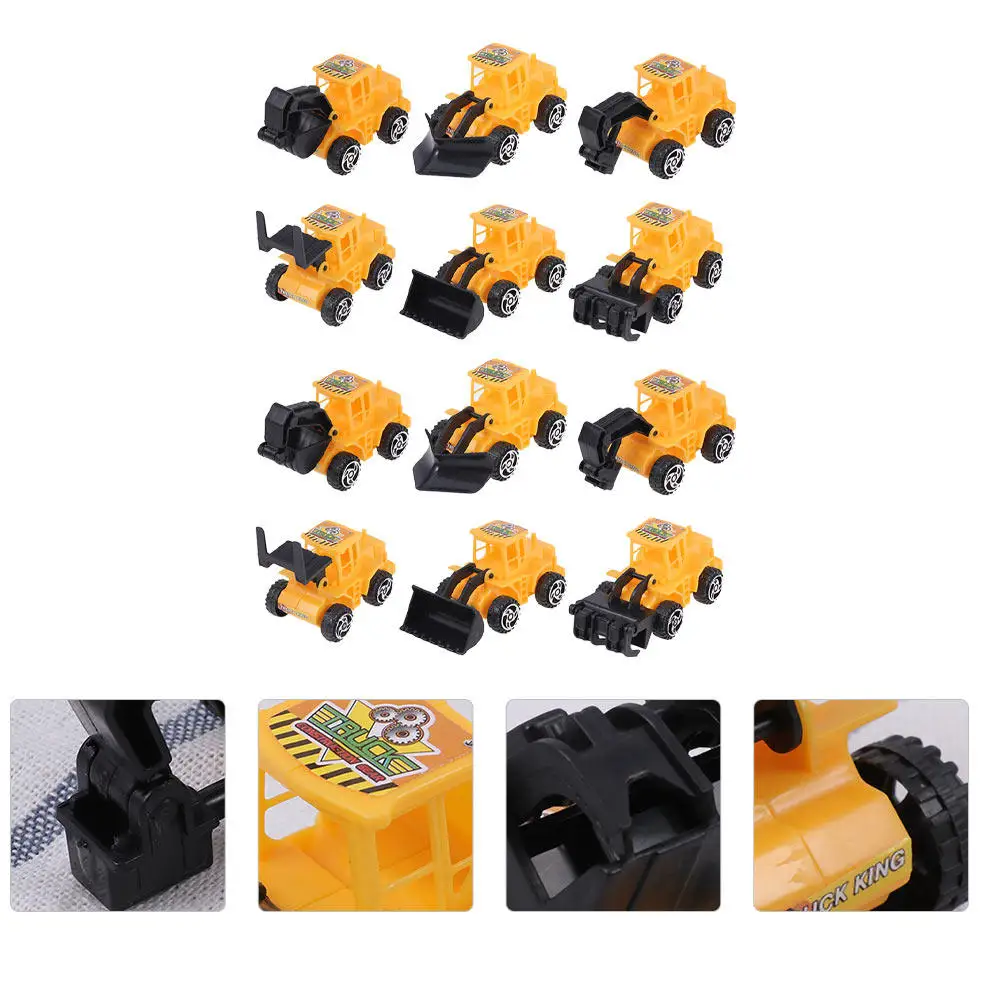 30Pcs Engineering Premium ABS Mini Construction Vehicles Swing Joints Realistic Cake Decorations Birthday Party Favors view 4