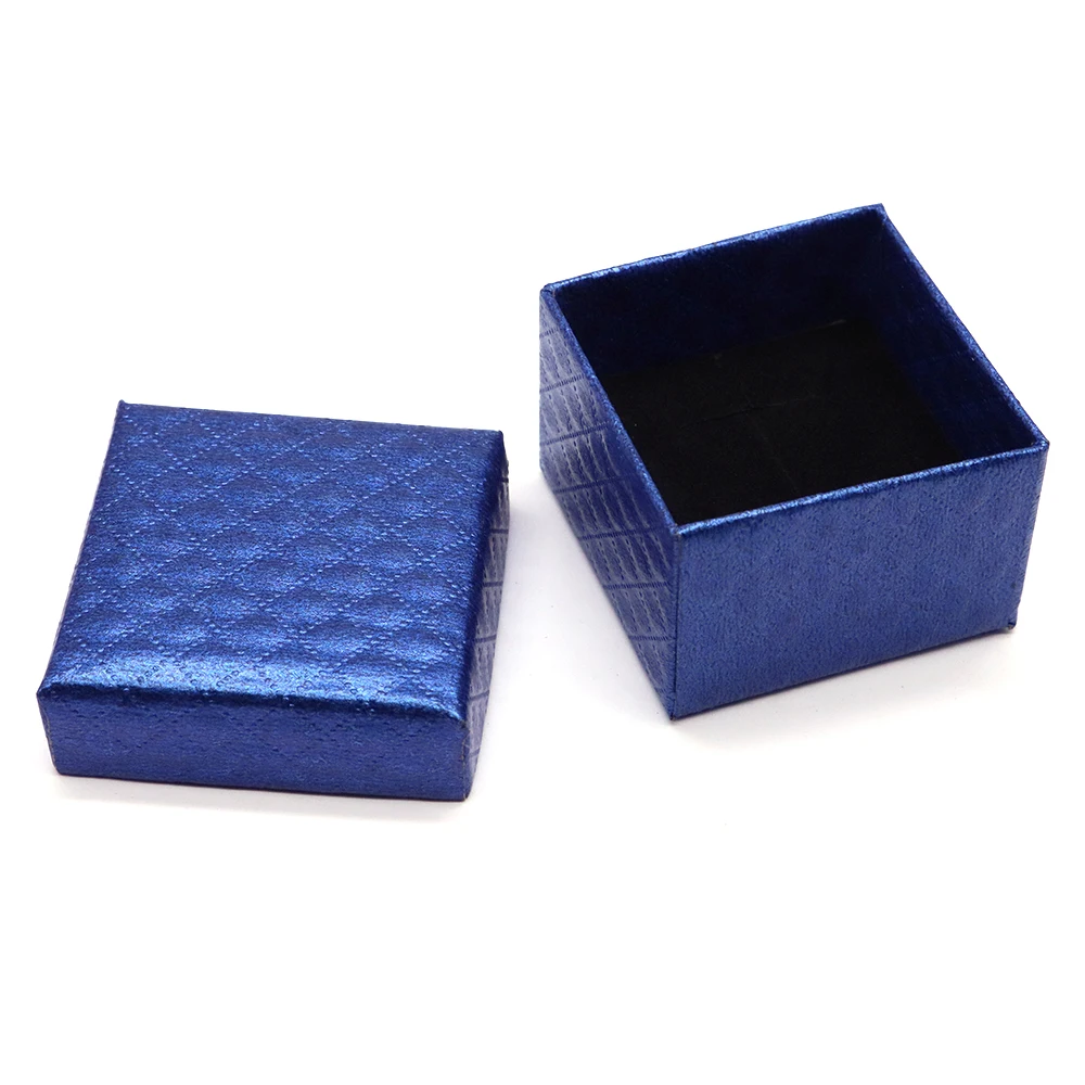 Lots Wholesale Assorted Colors Ring Necklace Jewelry Set Box Trinket Box Necklace Case Earrings Holder 5x5cm Packaging Gift Box