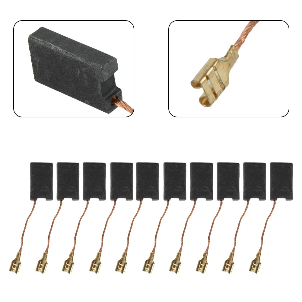 

10pcs Replacement Carbon Brushes 1617014126 For Electric Motor GSH11E 11316EVS MH10SE GBH11DE GBH10DC Power Tools Accessories