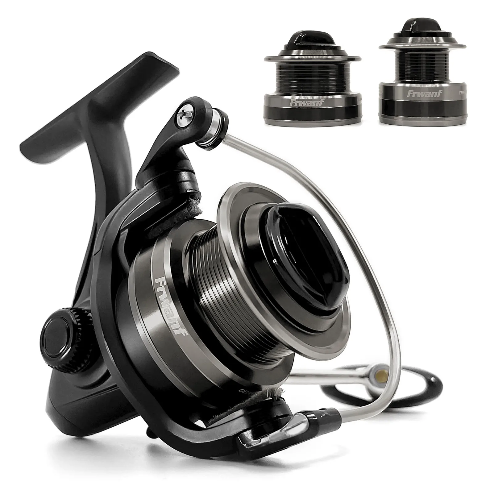 Frwanf Spinning Fishing Reels Shallow Spool 5.0:1 Reel Max Drag10kg Pre-Loading Wheel Saltwater Freshwater For Carp Fishing 8BB