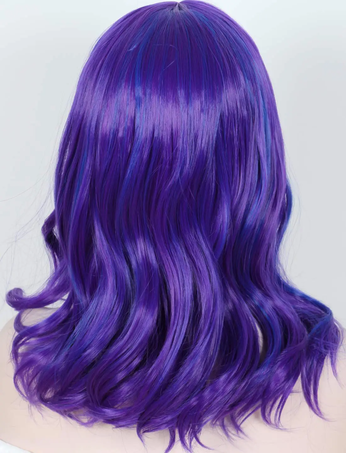 Discendenti 2 Mal Parrucca Viola Mix Costume Cosplay Donna Lungo Rettilineo Resistente Al Calore Capelli Sintetici Gioco di Ruolo Parrucche + Berretto