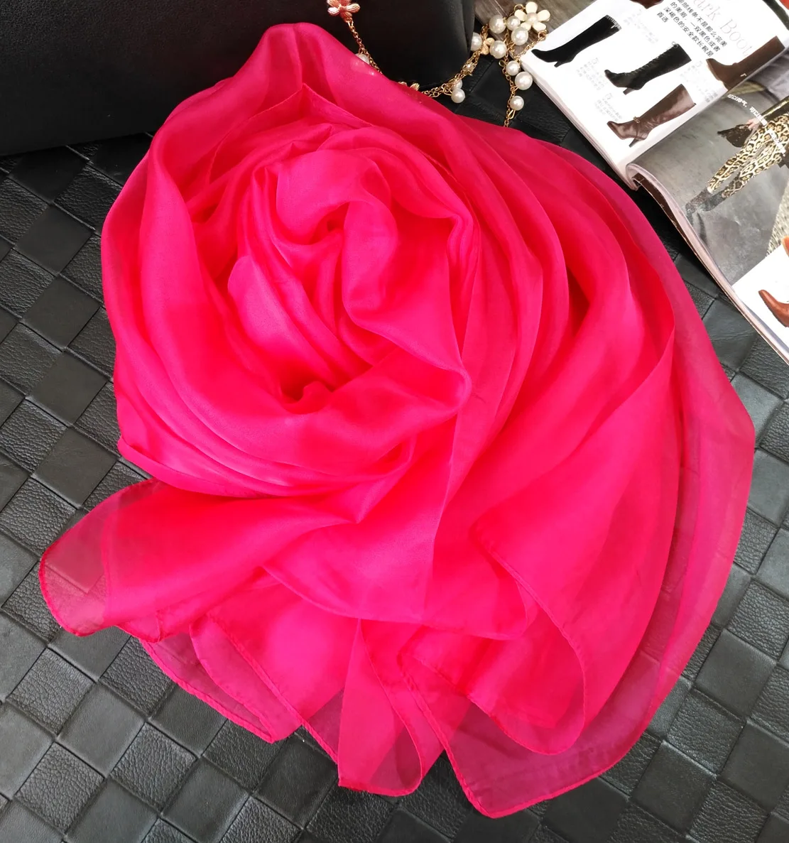 00-silk-large-scarf-pure-color-women's-awl-spring-autumn-winter-summer-versatile-faion-accory-for-all-ages