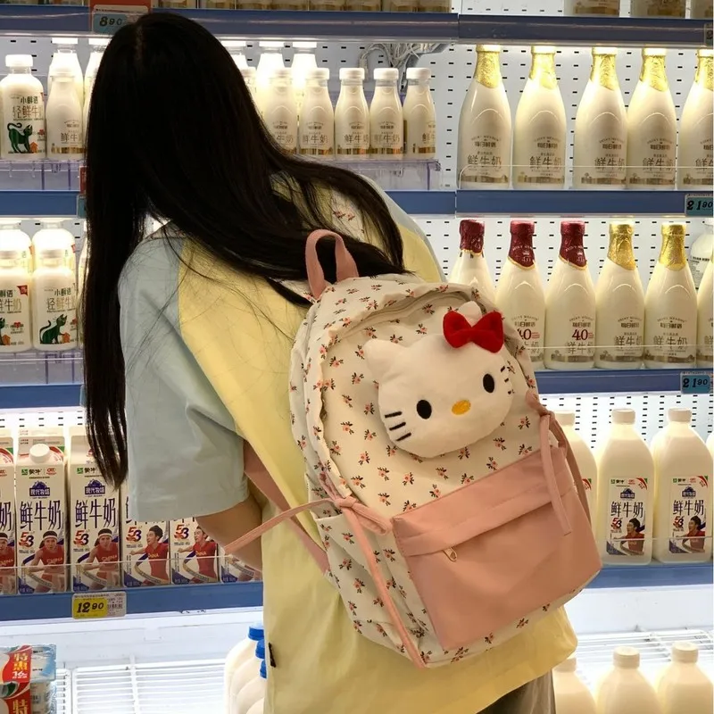 

MINISO Hello Kitty Linabell рюкзак аниме студенческая школьная сумка мультфильм сумка для книг дорожный рюкзак уличная сумка детский подарок