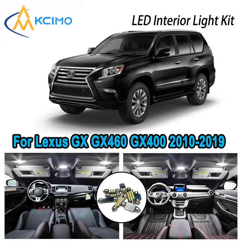 

For Lexus GX GX460 GX400 2010-2019 2011 2012 Premium Bright LED Interior Dome Map Trunk Light Kit Car Led Lamps Canbus No Error