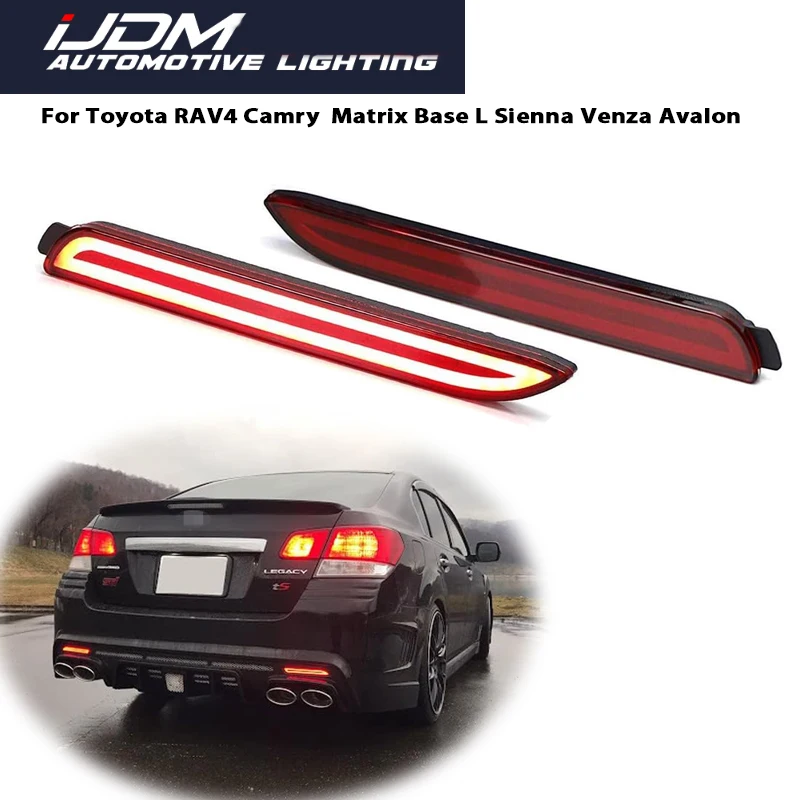 For Toyota RAV4 Camry Sienna Venza Avalon Innova Reiz Verso, For Lexus IS-F GX470 RX300 Red LED Car Rear Bumper Reflector Lights 