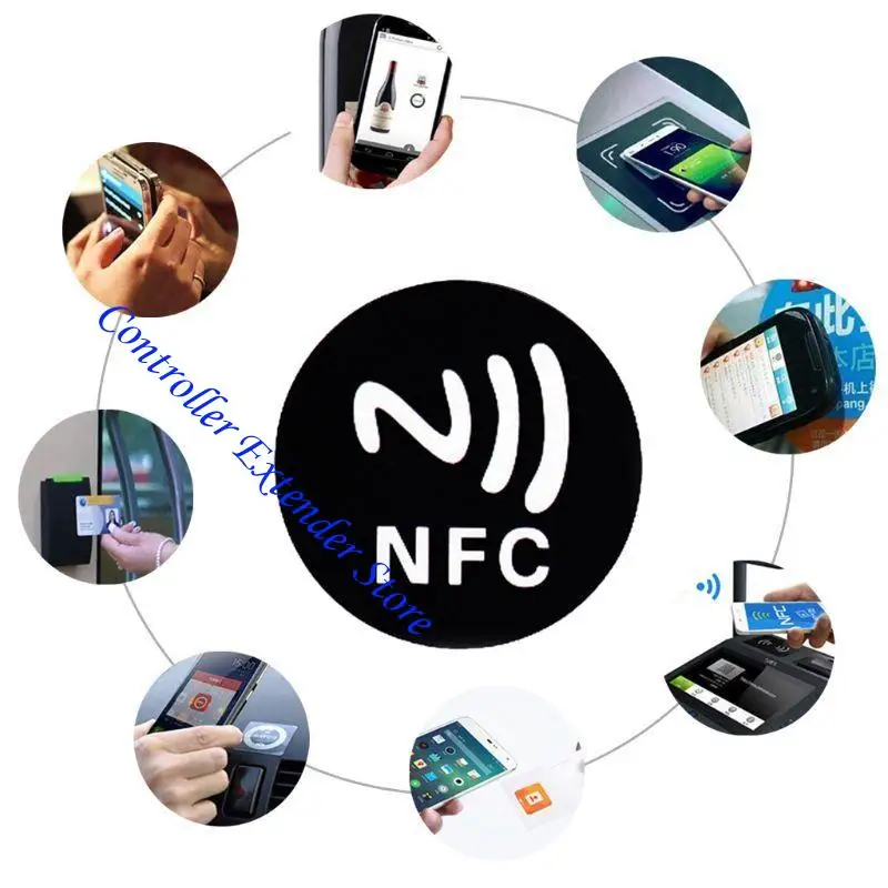 بطاقة ملصقات أسود N84B مناسبة لجميع الهواتف الذكية التي تدعم 6pc