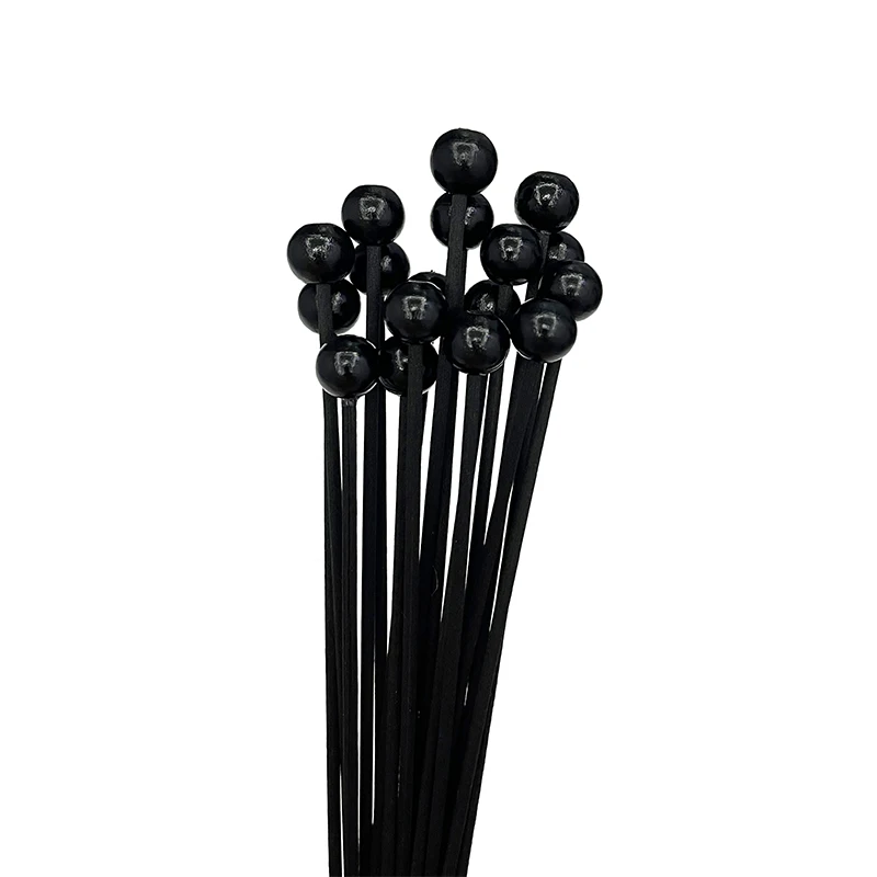 100pcs Wavy Rattan Sticks for Aromatherapy Diffuser with Wood Ball Volatile Rod for Home Fragrance Diffuser Home Decoration