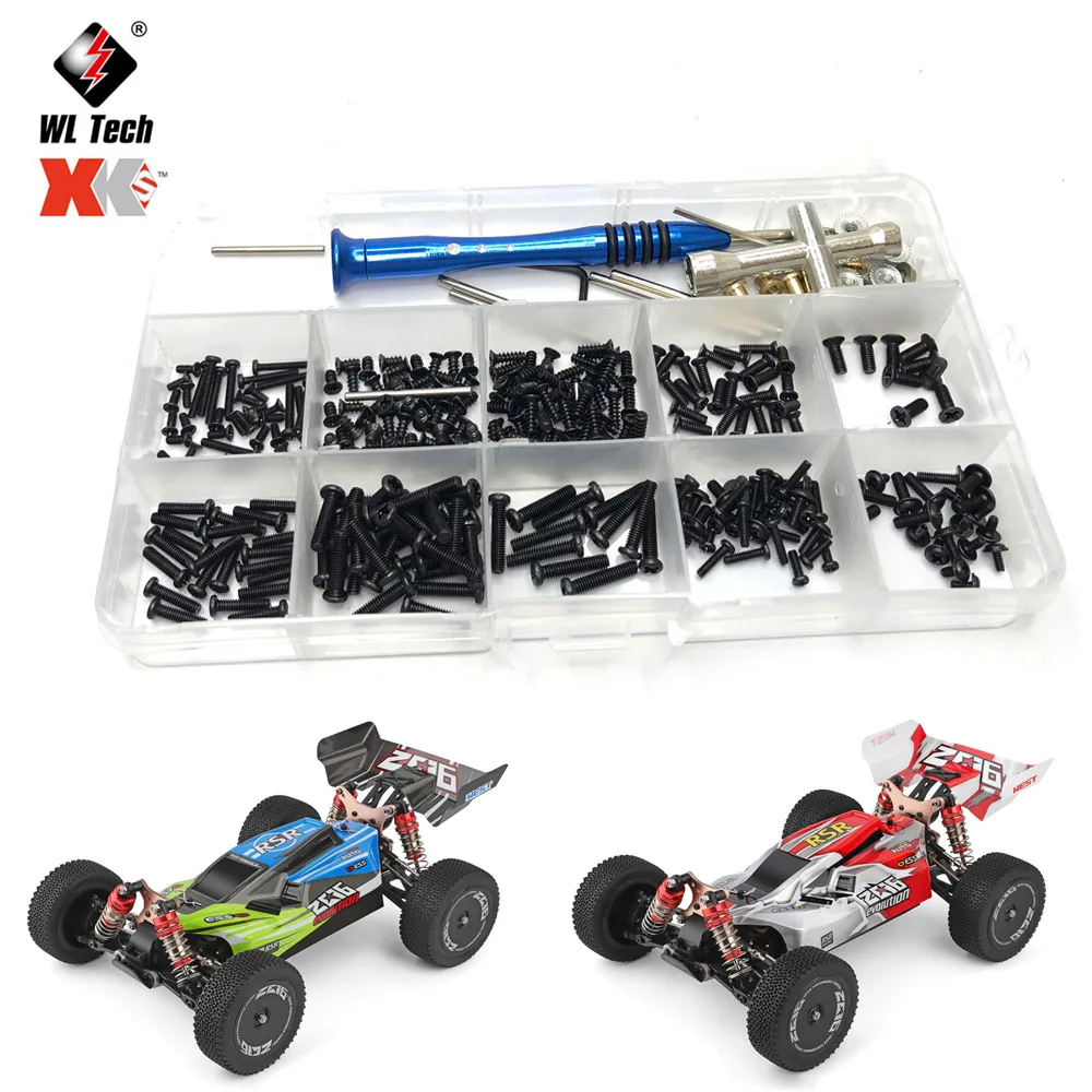 Original WLtoys Metal Upgrade Retrofit Screw Tool Box For WLtoys 144010 144001 144002 124016 124017 124018 124019 RC Car Parts