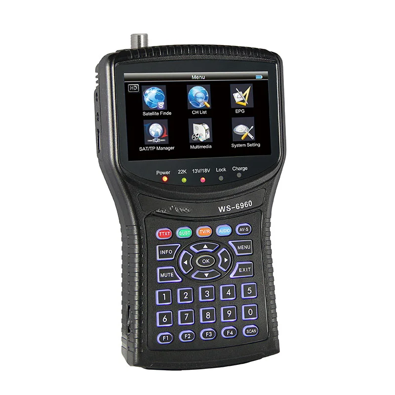 Sathero DVB-S2 Digital Analog Satellite Finder Meter SH-100HD WS6960 With Auto Scan/CBER/VBER/PWR