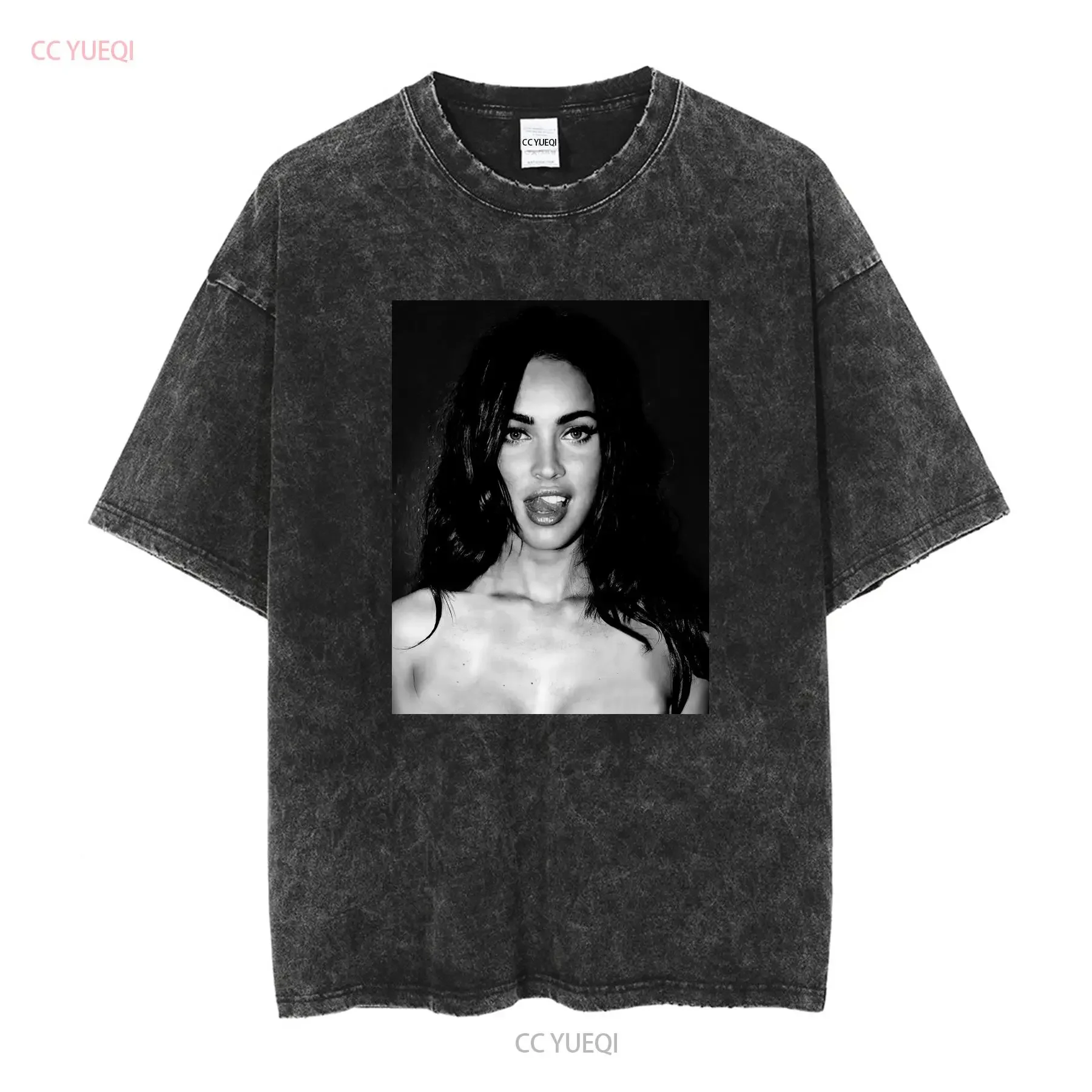 ميغان فوكس تي شيرت خمر 90s جنيفر s أحجام الجسم 4XL طويلة أو قصيرة الأكمام خمر غسلها عارضة لينة أعلى لارتداء اليومي #2