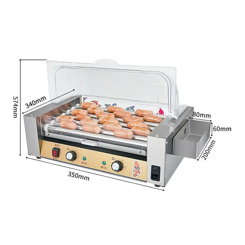 sausage machine 7 sticks digital display  automatic temperature control Hotdog Ham commercial hot dog