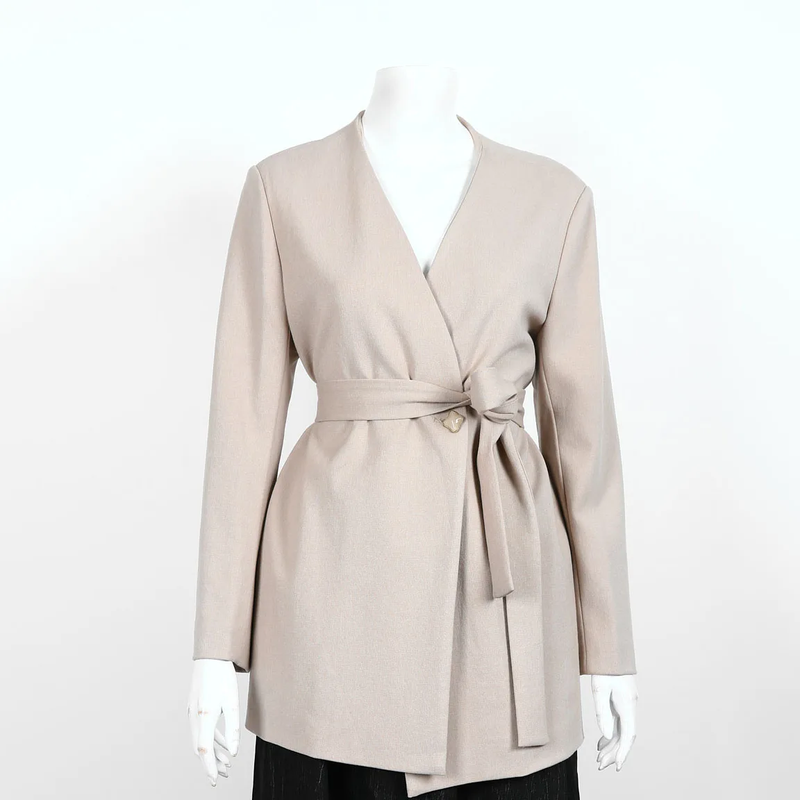 

Женский пиджак с поясом из полиэстера, осень-зима, уличная одежда для офиса и поездок на работу, шикарная одежда для работы на выходные, JackKey, остаток по стратегии