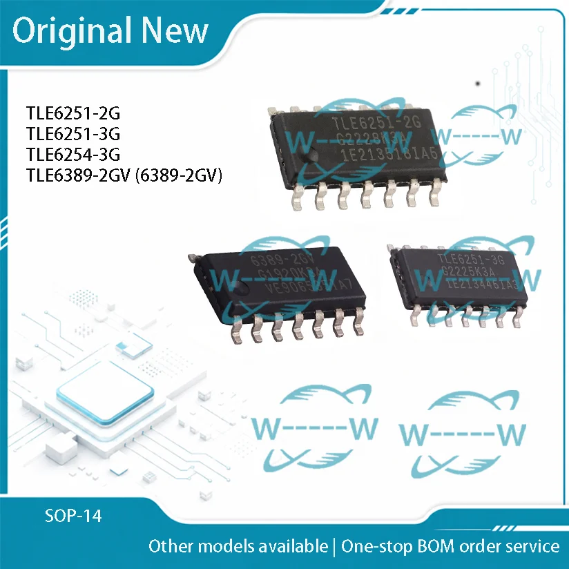 (5-30 PCS)NEW TLE6251-2G TLE6251-3G TLE6254-3G TLE6389-2GV 6389-2GV SOP-14 IC CHIP