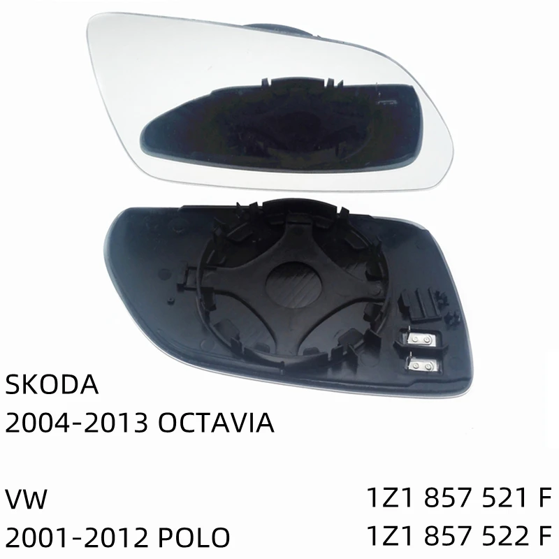 For Skoda Octavia 2004-2013 Side Rearview Wing Vehicles Mirror Glass Heated 2 PCS 1Z1857521F 1Z1857522F