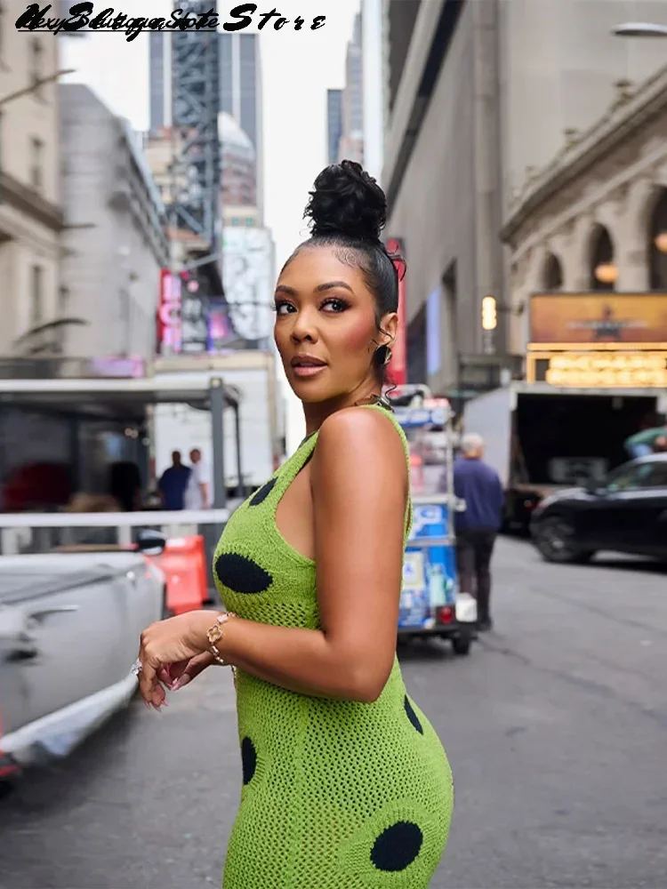 Mulheres sexy ver através de malha maxi vestido oco para fora profundo pescoço pote robes borla hem garfo festa vestidos 2025 nova senhora clube vestido