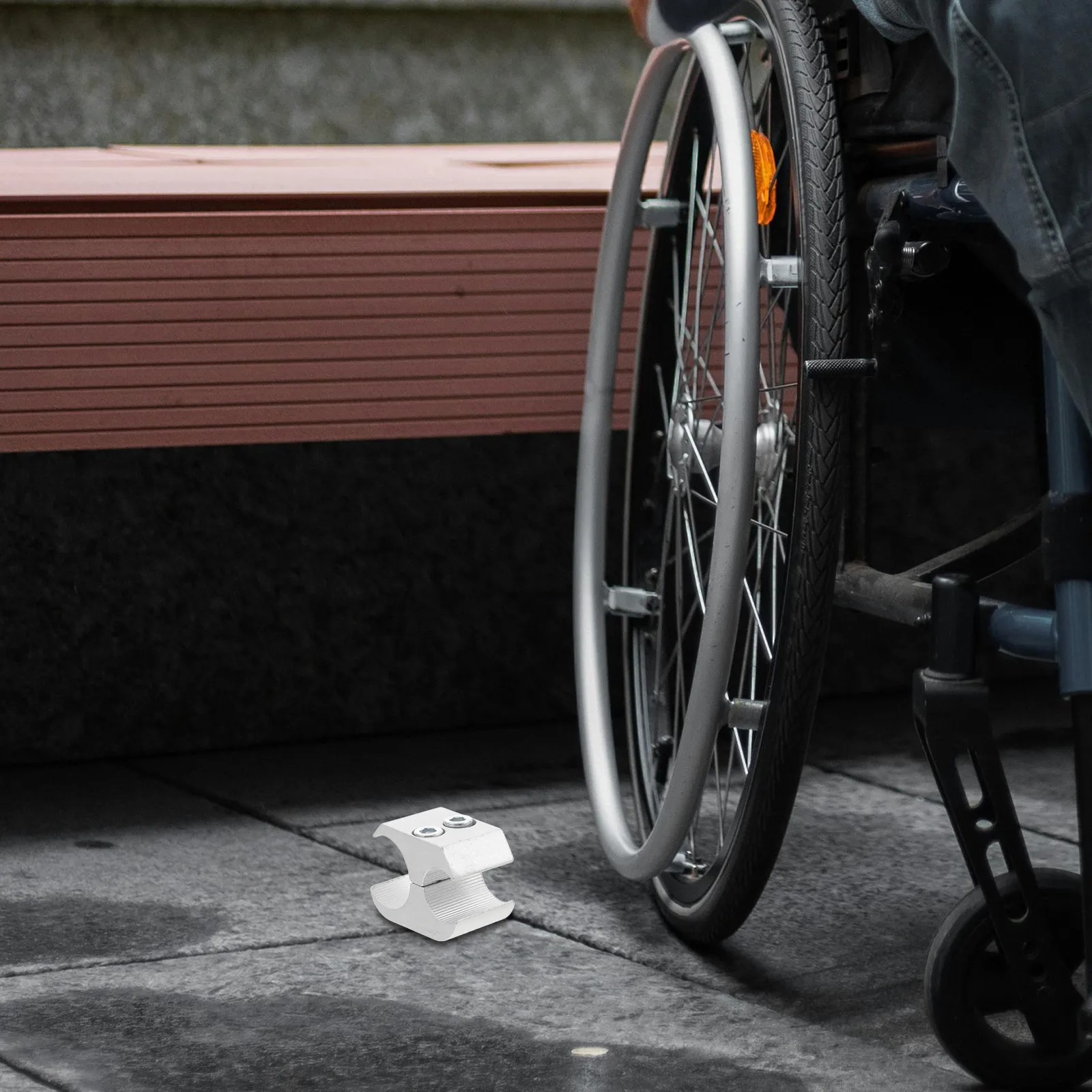 Aluminum Alloy Wheelchair Pipe Clamp Heavy Duty Secure Locking Mechanism Easy Install Remove Indoor Outdoor Use Versatile Cane