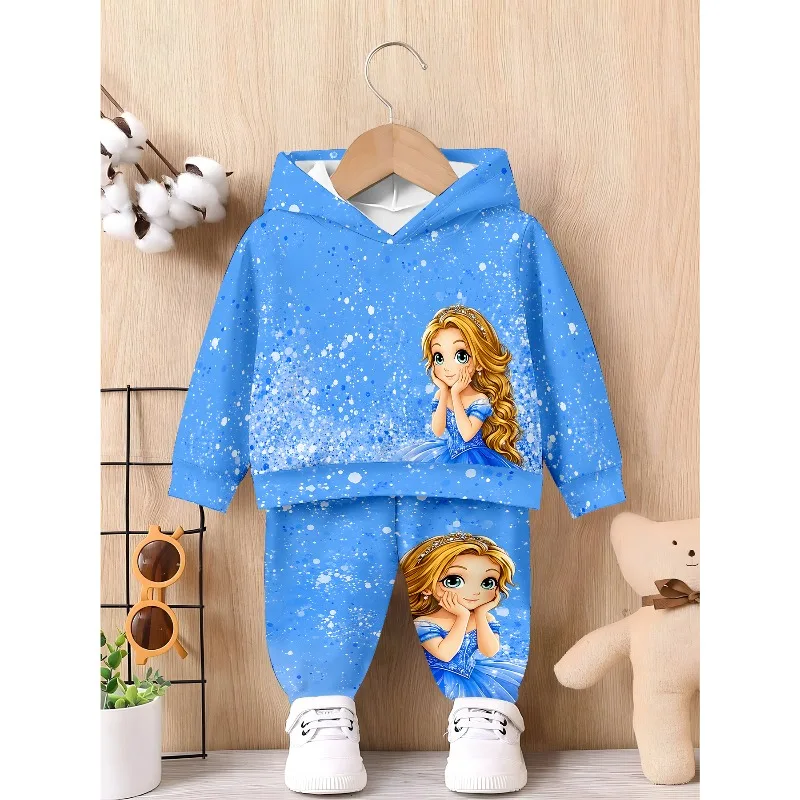 Kids Hoodie Jogger: Snow Splash Princess Graphic, Colorful Wildflower Print, Ocean Octopus Nautical Pattern Kids Tracksuit