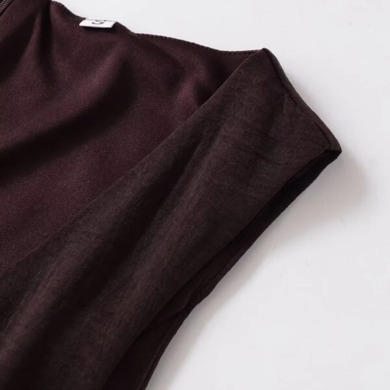 Cami-jurk met vierkante hals en riem voor dames - Zomer mouwloze A-lijn midi-jurk voor casual feest