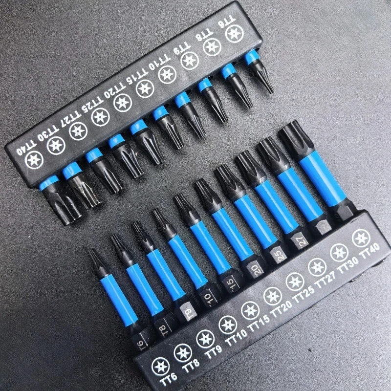 

Набор ударных бит Torx, 20 шт., магнитный шестигранный хвостовик S2, отвертки для электрической дрели, набор гаечных ключей Torx
