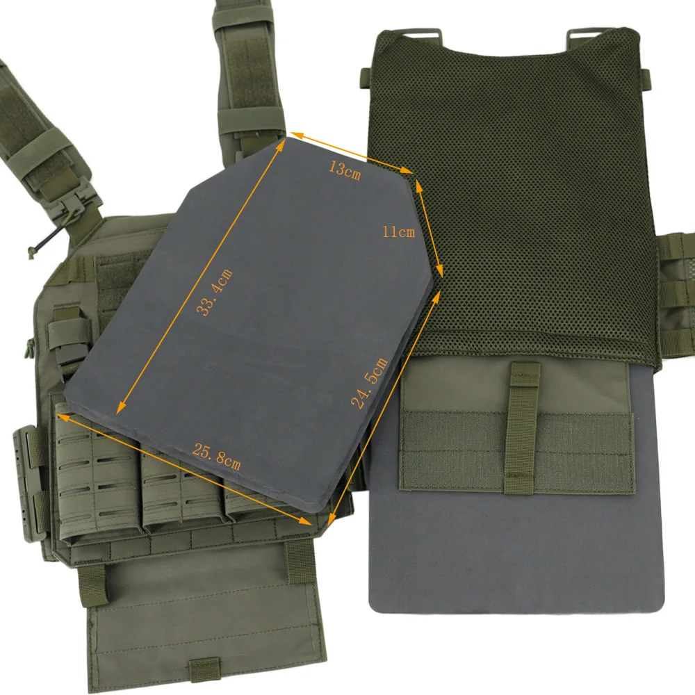 Imagem -06 - Colete Tático com Triple Magazine Pouch para Caça ao ar Livre Plate Carrier Colete Ajustável Protetora Airsoft Combat Equipment