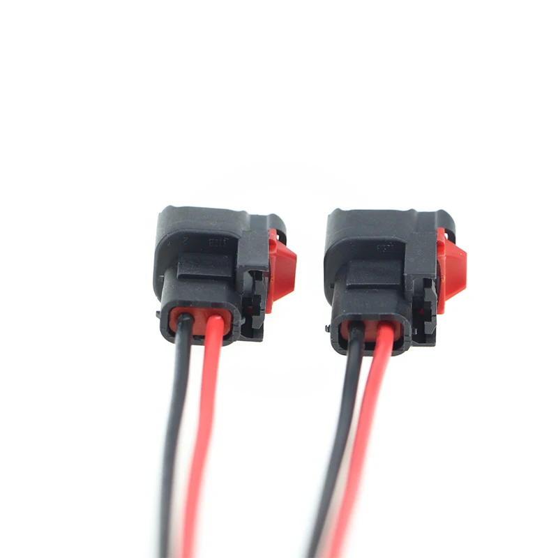 2Pcs Car Socket Fuel Injector Connector Female With Cable For Chevrolet Mazda Ford Focus Mondeo Wiring Harness
