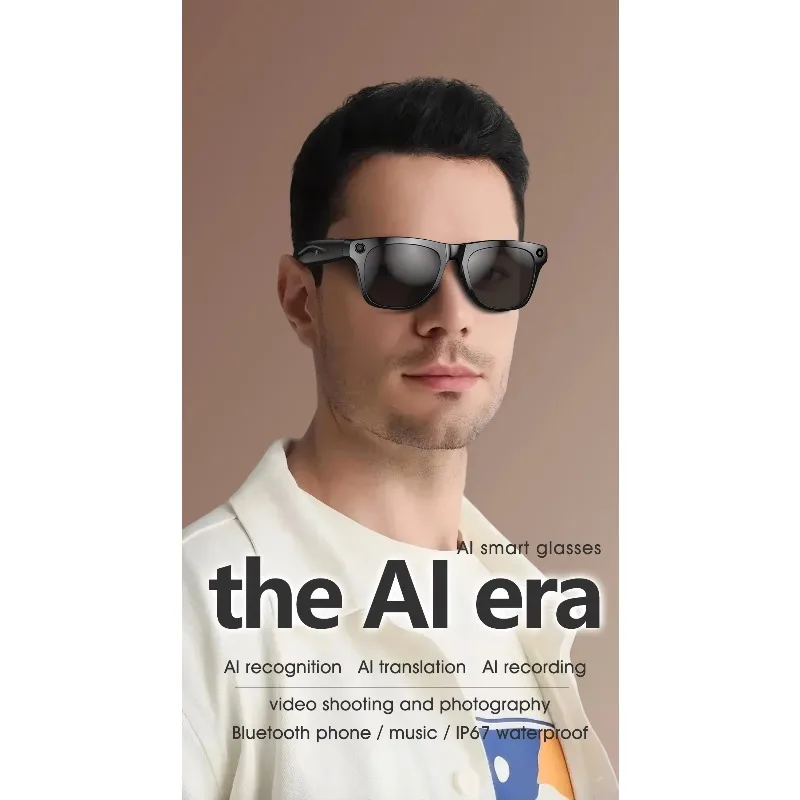 Ai Smart Glasses with Camera 720P Video Shooting Music Flashlight  Multilingual Text&Voice Translation XK Oen Pro BT Glasses