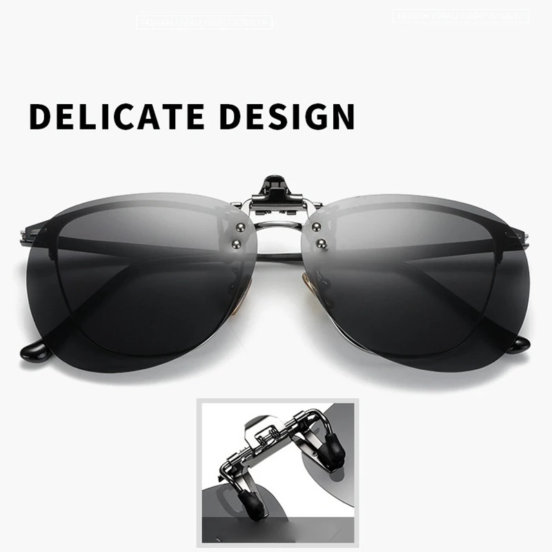 الطيار UV400 نظارات شمسية الاستقطاب كليب على النظارات الشمسية الرجال سائق السيارة في الهواء الطلق نظارات مكافحة وهج عدسة خمر النظارات FH0809