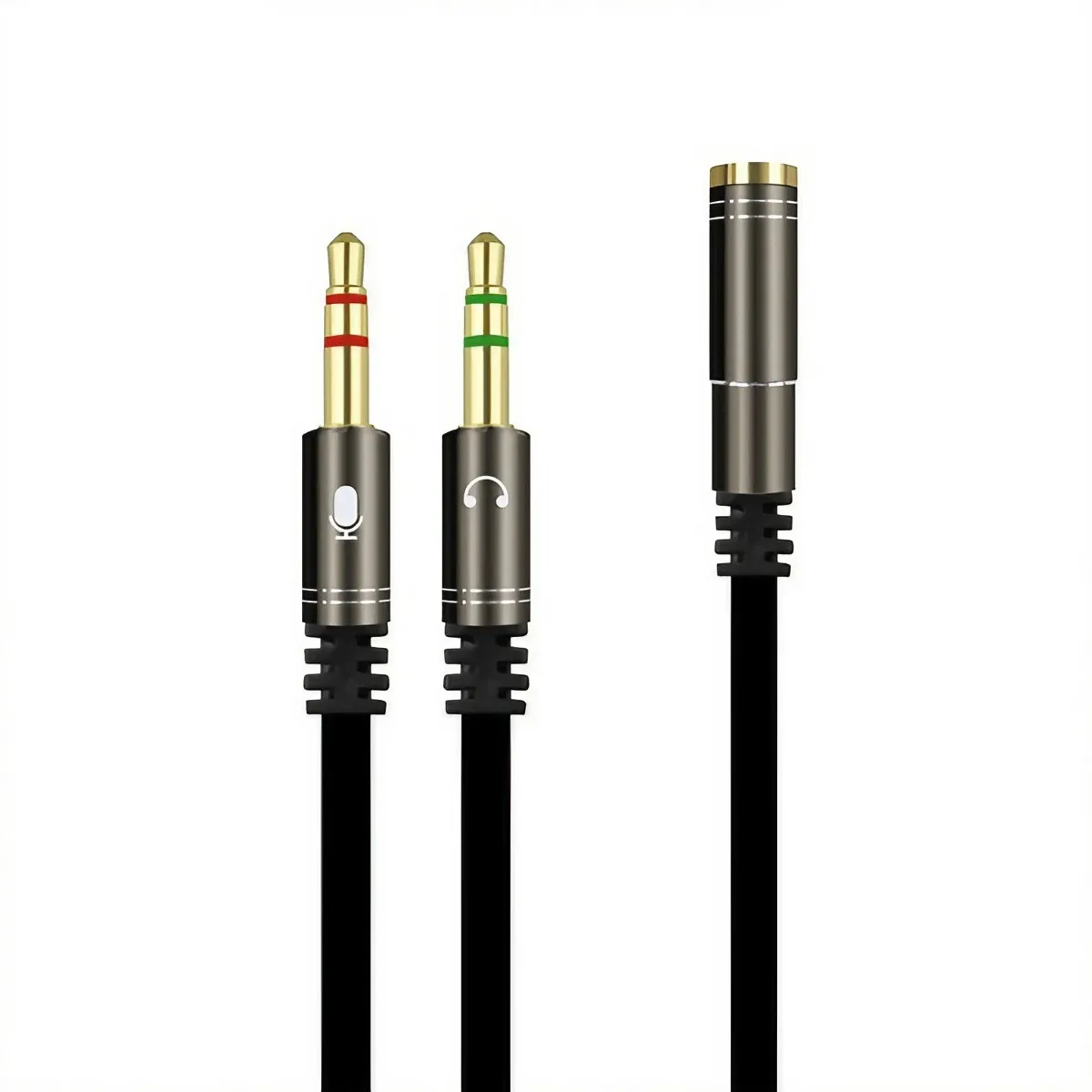 3.5mm kabel rozgałęźnik Audio do komputera Laptop Jack 3.5mm 1 męski do 2 żeński słuchawki z mikrofonem Y Splitter przewód AUX