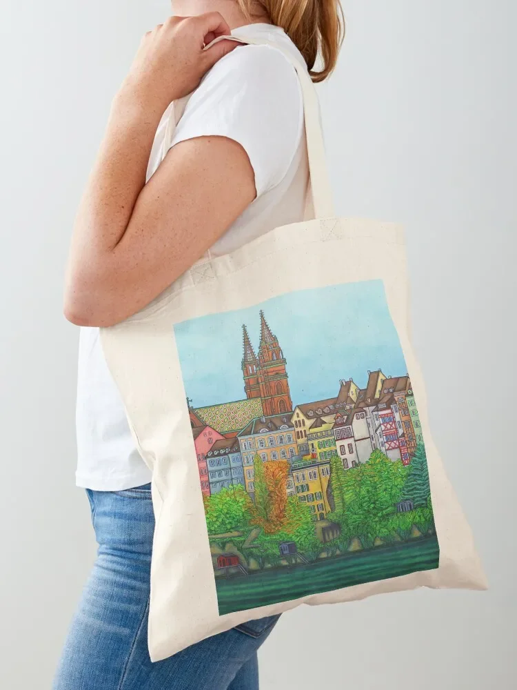 

Colours of Basel, Switzerland Tote Bag custom canvas bag Gift bag Women's bags