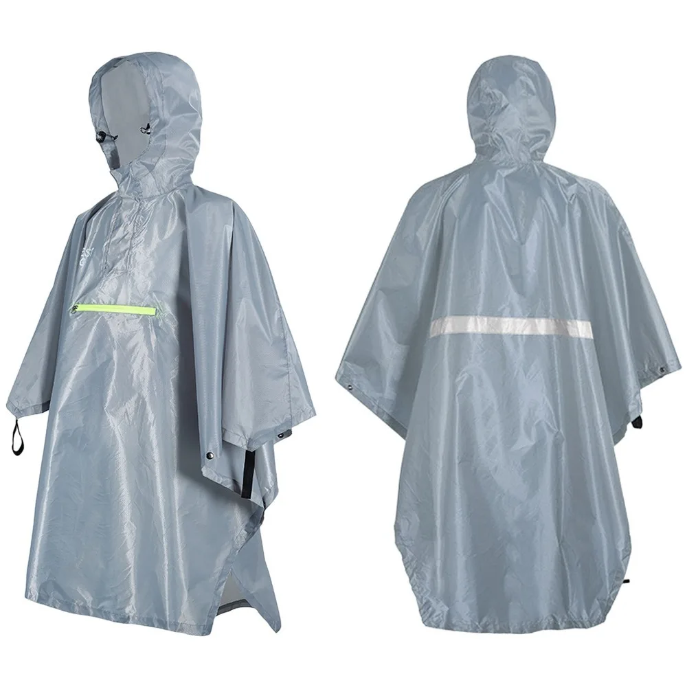Durable With Reflective Strip Raincoat Compact Lightweight Poncho One Size Rain Cape Travel