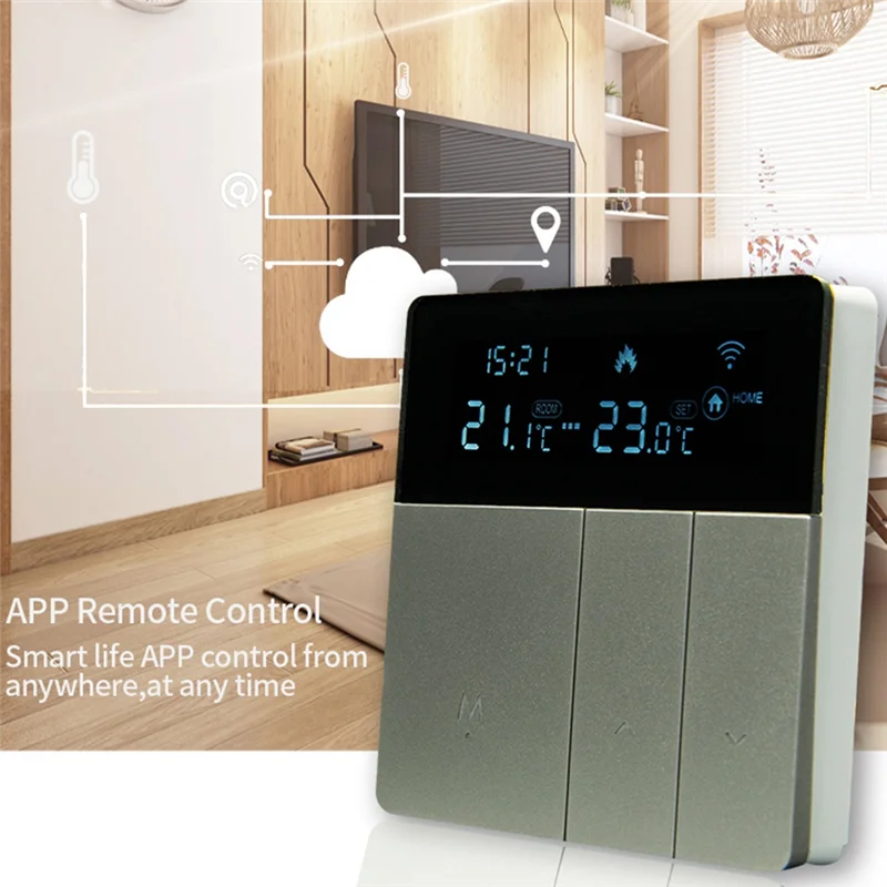 Tuya Wifi Thermostat Water/Electric Floor Heating Water Gas Boiler Smart Temperature Voice Remote Control 16A Easy To Use