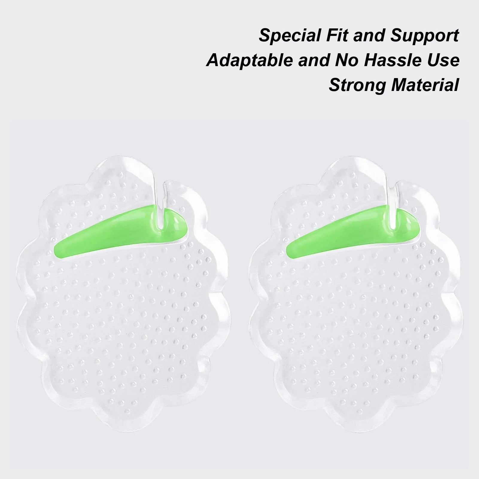 

Flip-Flop Toe Guard Toe Cushions For Shoes Shock-Absorbing Transparent Pads Self-Adhesive Washable Separators Support Breathable