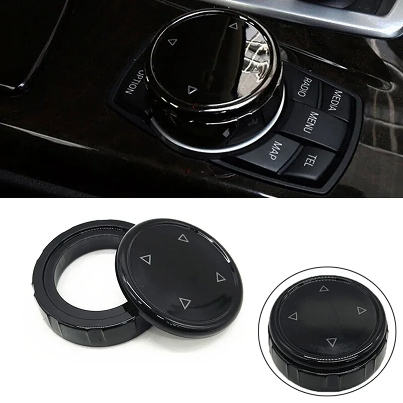 Car Multimedia Button iDrive Knob Cover Trim Decoration Sticker ABS for BMW 1/3/5 Series F10 F20 F30 NBT Controller Only