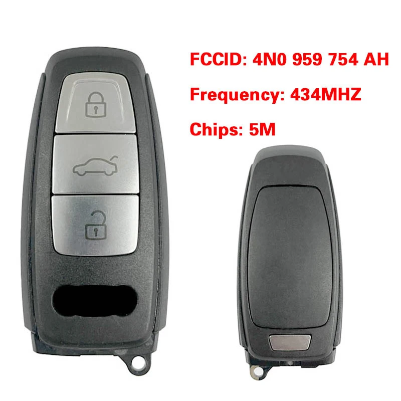 

CN008194 Original 3 Button Smart Key Remote Control FCC ID 4N0 959 754 AH Keyless Go 434MHZ 5M Chip For A-udi A8 2017-2021