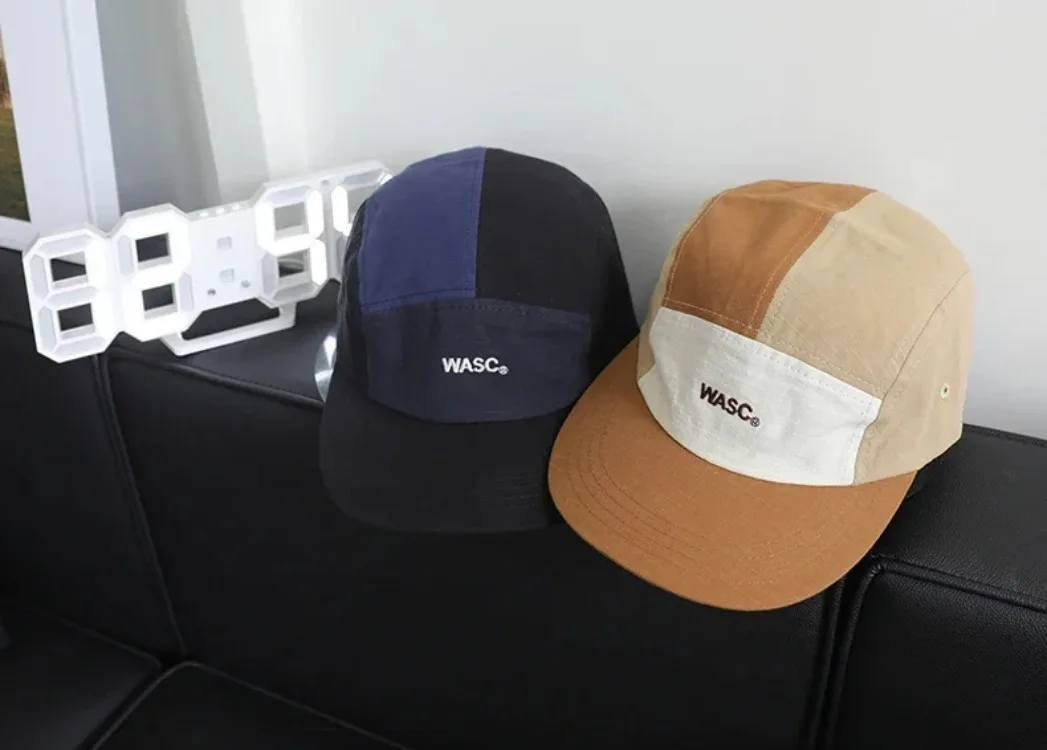 Japanese 5 Panel Patchwork Color Hip Hop Skateboard Baseball Caps Summer Sun Protection Outdoor Quick Dry Camping Street Cap