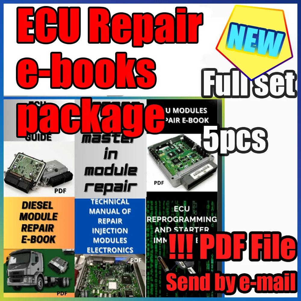 

ECU Repair E-Books 5pcs Fullset Study Guide PDF File ECU Modules Reprogramming Course for Workshop Car Truck Diagnostic Helper