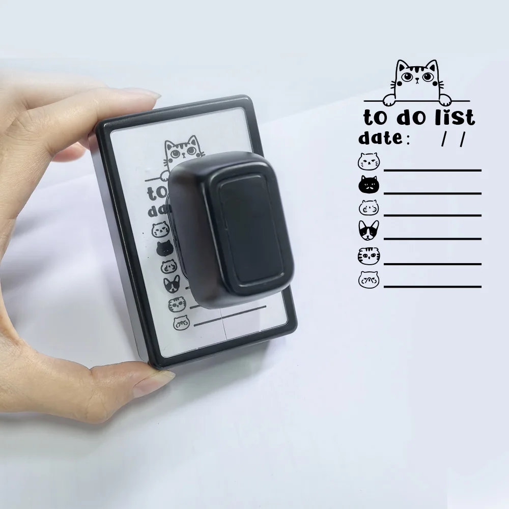 Diary hand account seal record to-do list plan target diary punch cat diary black mark automatic ink view 5