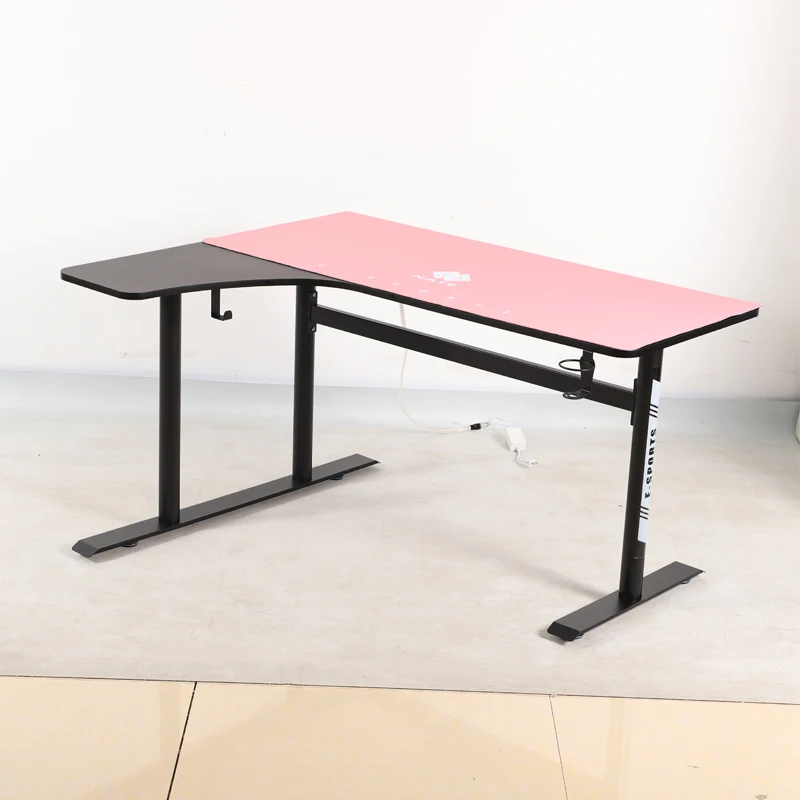 Gaming Desk, Ergonomic E-sports Computer Desk, Top Professional Gaming Table with Heavy Duty Metal Frame Easy Assembly