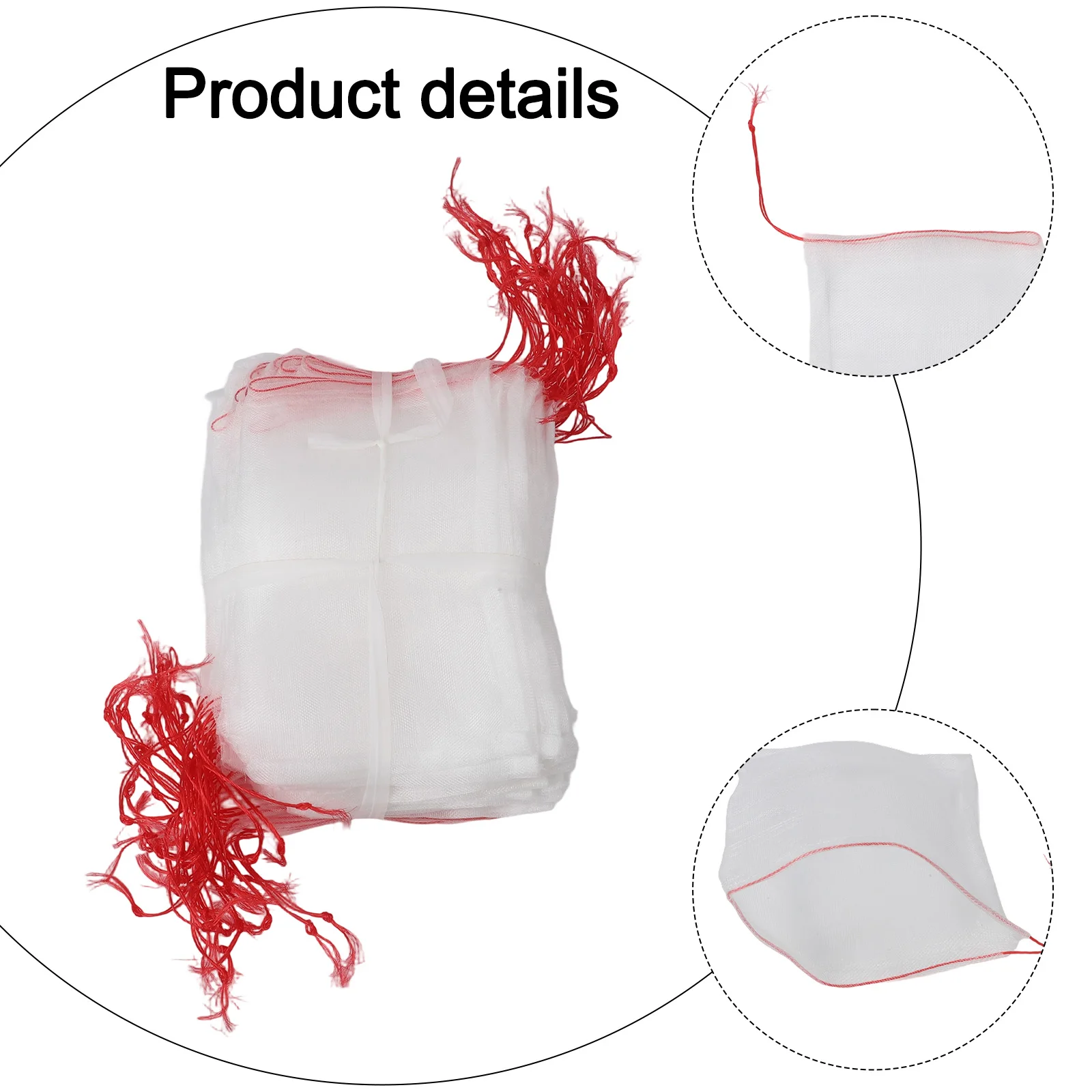Fruit Harvesting Garden Bag For Fruits Fruit Netting Bags 15*25cm 100 Pieces Pack 15x25cm Size Breathable Mesh Design