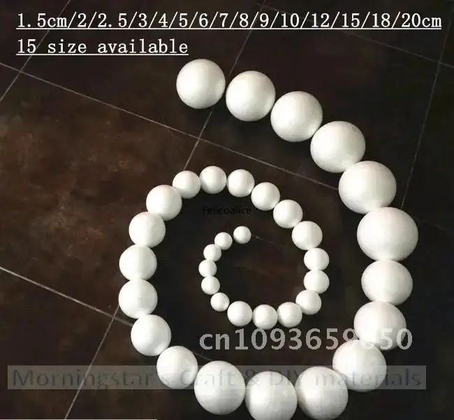 

1pcs 30cm White Modelling Polystyrene Styrofoam Foam Balls Party Wedding Christmas Decorations Balls 11.81in DIY ball Home Craft